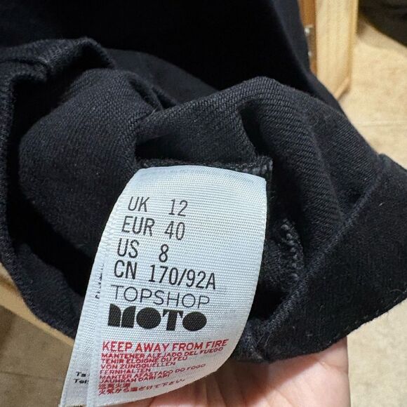 TOPSHOP Moto Black Denim Zippered Dress 🖤 - Picture 4 of 5